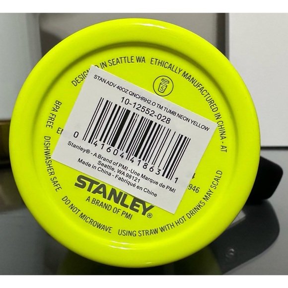 NWT UNRELEASED Stanley Quencher H2.0 FlowState Tumbler 40oz, NEON YELLOW - Picture 3 of 3